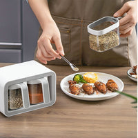 Kitchen Spice Rack Jar Free Perforated Spice Box Wall-Mounted Spice Box Set Household Spice Jar Storage Box